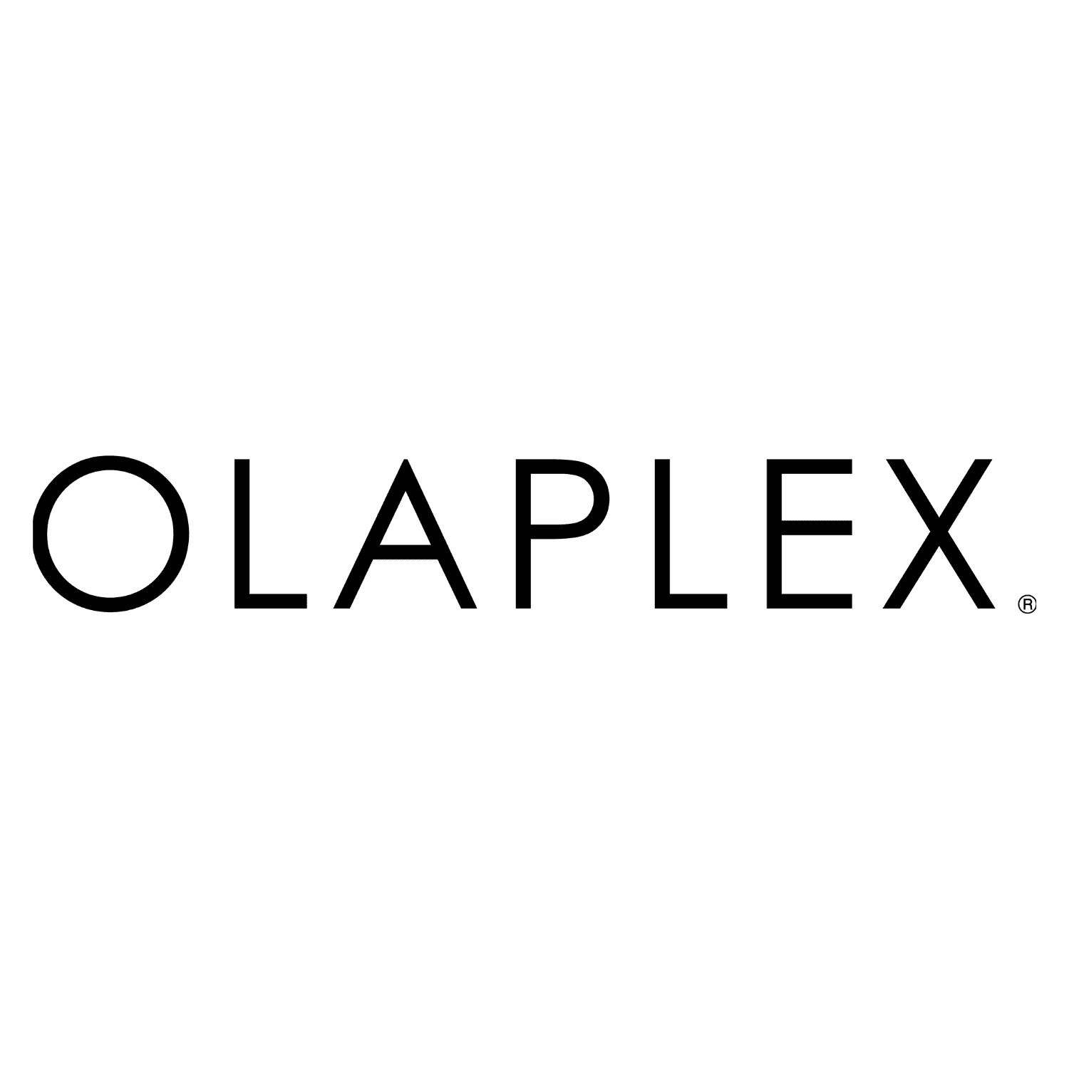 Olaplex logo in bold black text on a white background.